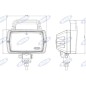 Faro lavoro alogeno 168x100mm macchina agricola con maniglia staffa orientabile