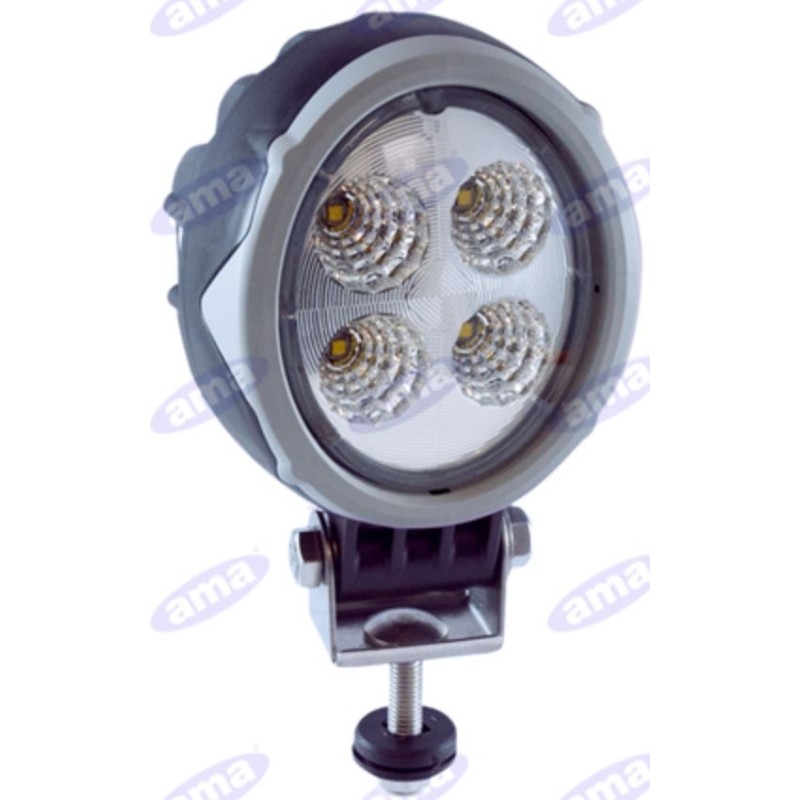 Faro lavoro LED 104x120mm 12-24V 18W 1500LM connettore 2 poli macchina agricola