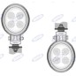 Faro lavoro LED 104x120mm 12-24V 18W 1500LM connettore 2 poli macchina agricola