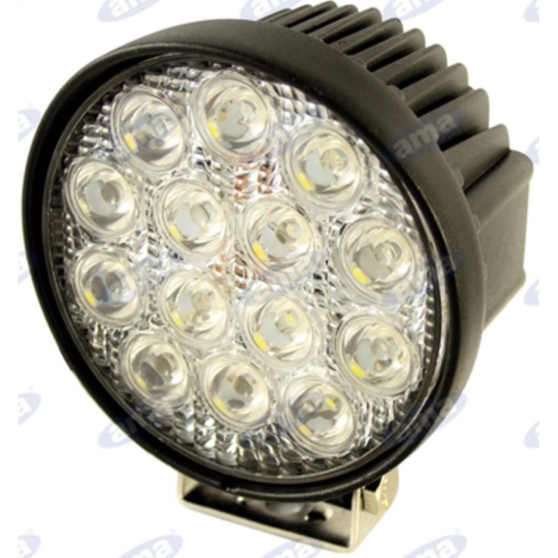 Faro lavoro LED 137,5x116mm 10-30V 42W 2500LM cablaggio 40-60cm macchina agricola