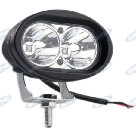 Faro lavoro LED 76,5x98mm 10-60V 10W 850LM cavo in uscita 32cm macchina agricola | NewgardenParts.com