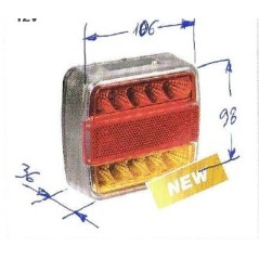 Faro posteriore a LED NEWGARDENSTORE 12V per trattore agricolo a28407 | NewgardenParts.com