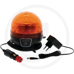 Faro rotante a batteria LED 12/24V fissaggio a magnete ventosa macchina agricola | NewgardenParts.com