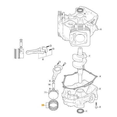 Piston rings ORIGINAL STIGA engine TRE 635V lawn tractor 118551553/0 | NewgardenParts.com