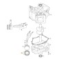 Kolbenringe ORIGINAL STIGA Motor TRE 635V Rasentraktor 118551553/0