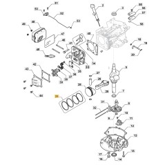 Fasce elastiche segmenti pistone ORIGINALE STIGA motore TRE 224 118551114/0 | NewgardenParts.com