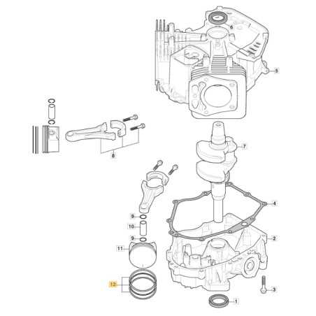 Piston rings ORIGINAL STIGA engine TRE586V 118551630/0 | NewgardenParts.com