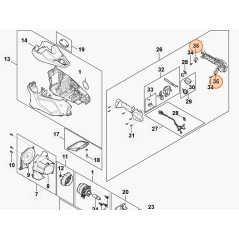 Hedge trimmer clamp models HLA135 ORIGINAL STIHL FA017904700 | NewgardenParts.com