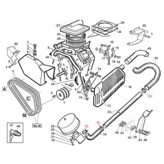 Fascetta stringitubo con tirante TURBO1 ORIGINALE GIANNI FERRARI 00.29.02.1051 | NewgardenParts.com