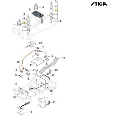 Antivibrationspuffer Roboter-Rasenmäher Modelle A1000 ORIGINAL STIGA 322250016/0