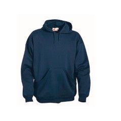 Sweatshirt de travail à capuche différentes tailles avec fermeture éclair sur le devant couleur bleue | NewgardenParts.com