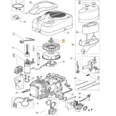 Fermo volano motore trattorino modelli ST400 ORIGINALE STIGA 118550236/0 | NewgardenParts.com