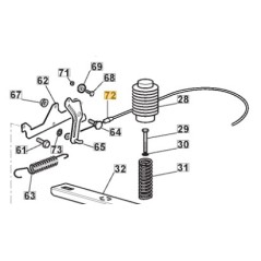 Alambre de accionamiento del freno de la cuchilla modelos F72 1328H 384004608/0 STIGA