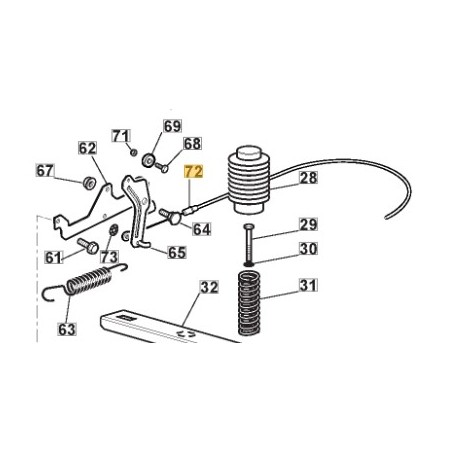 Filo azionamento freno lama modelli F72 1328H 384004608/0 STIGA | NewgardenParts.com