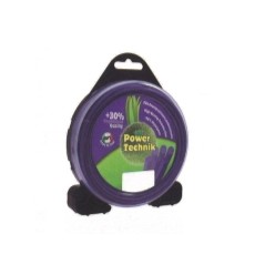 Alambre POWER TECHNIK desbrozadora violeta cuadrado diámetro 2,4 mm longitud 15 mt