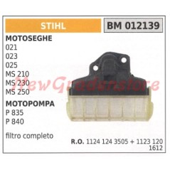 Filtro aria STIHL per motosega 021 023 025 MS 210 230 250 11241243505 11231201612 | NewgardenParts.com