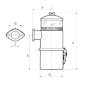 Filtro de aire en baño de aceite transparente para motor LOMBARDINI LDA 500