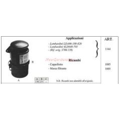 LOMBARDINI Oil bath air filter for LDA96 motor cultivator 100 820 1144 | NewgardenParts.com