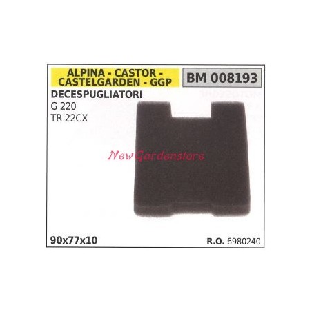 Filtro aria ALPINA motore decespugliatore G 220 TR 22CX 008193 | NewgardenParts.com