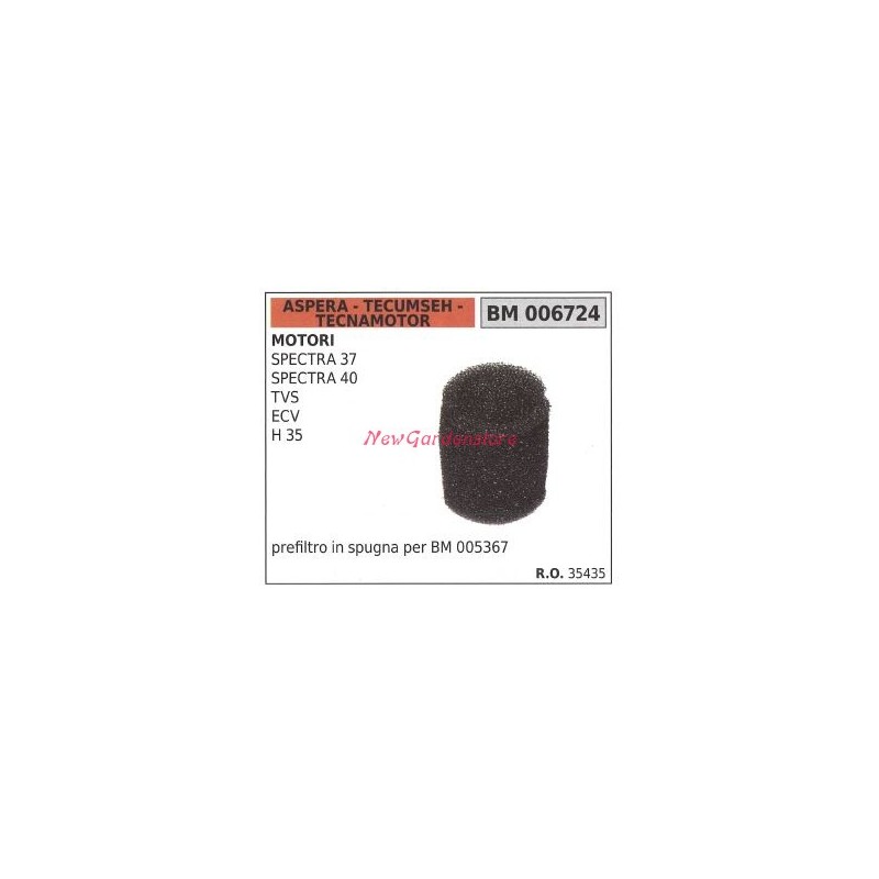 ASPERA filtro de aire motor cortacésped spectra 37 40 tvs 006724