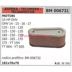 Filtro aria ASPERA motore rasaerba tosaerba tagliaerba 15 HP OHV 14 15 006731 | NewgardenParts.com