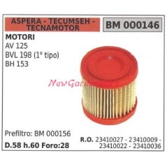 Filtre à air ASPERA pour moteur de tondeuse à gazon AV 125 BVL 198 000146