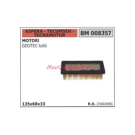 Filtro aria ASPERA motore rasaerba tosaerba tagliaerba GEOTEC 008357 | NewgardenParts.com