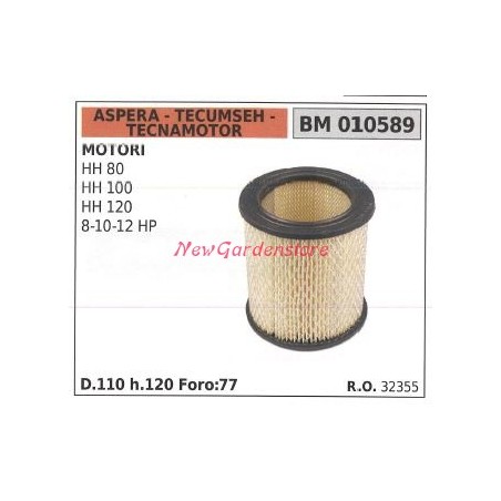 Filtro aria ASPERA motore rasaerba tosaerba tagliaerba HH 80 100 120 010589 | NewgardenParts.com