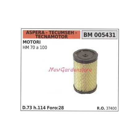 Filtro aria ASPERA motore rasaerba tosaerba tagliaerba HM DA 70 A 100 005431 | NewgardenParts.com