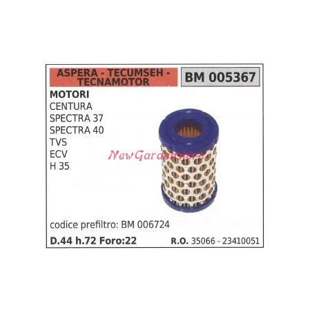 Filtro aria ASPERA motore rasaerba tosaerba tagliaerba SPECTRA 37 40 005367 | NewgardenParts.com