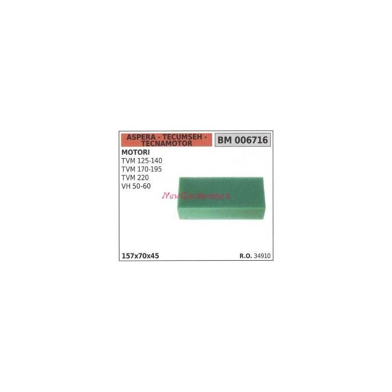 ASPERA Luftfilter für Rasenmähermotor TVM 125 140 170 006716