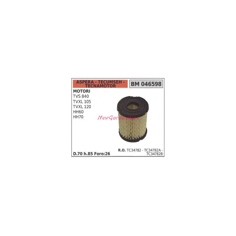 Filtro aria ASPERA motore rasaerba tosaerba tagliaerba TVS 840 046598