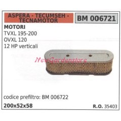 Filtro aria ASPERA motore rasaerba tosaerba tagliaerba TVXL 195-200 006721 | NewgardenParts.com