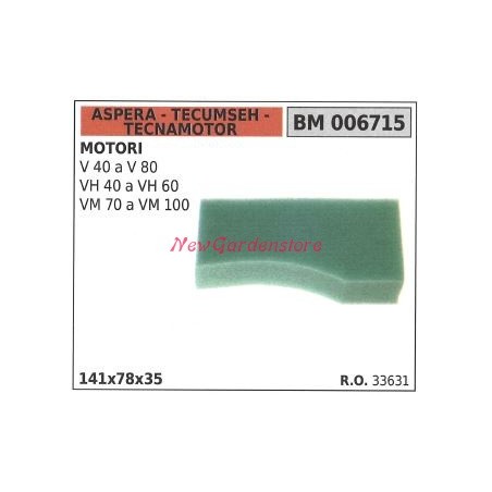 Filtro aria ASPERA motore rasaerba tosaerba tagliaerba V 40-80 006715 | NewgardenParts.com