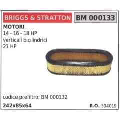 BRIGGS&STRATTON filtre à air tondeuse 14 16 18HP verticale