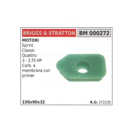 BRIGGS&STRATTON filtro de aire cortacésped sprint 150x90x32 mm | NewgardenParts.com