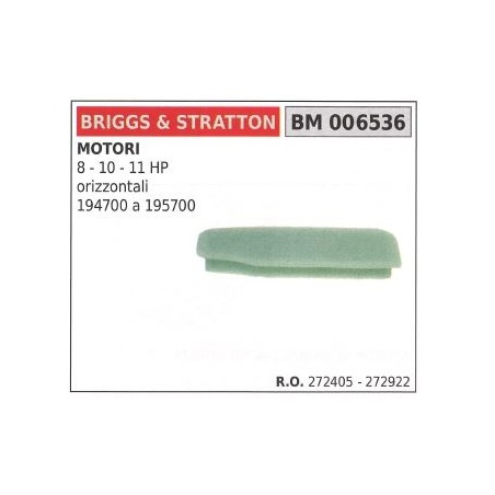 Filtro aria BRIGGS STRATTON rasaerba tosaerba tagliaerba 8 10 11hp 272405 272922 | NewgardenParts.com