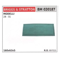 Filtro aria BRIGGS&STRATTON 160x63x5mm per rasaerba tosaerba tagliaerba 28 31 | NewgardenParts.com