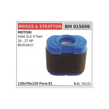 Filtro aria BRIGGS&STRATTON rasaerba tosaerba tagliaerba intek ELS V TWIN | NewgardenParts.com