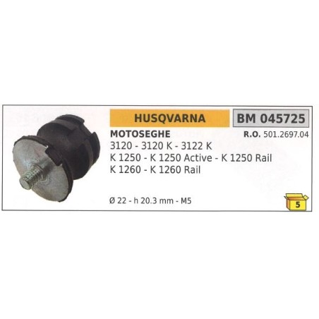 Antivibrante HUSQVARNA motosega 3120 3120 K 3122 K K1250 1250 ACTIVE 045725 | NewgardenParts.com