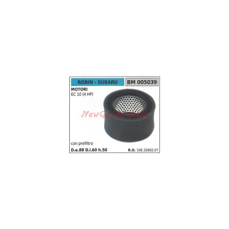 Filtro aria con prefiltro ROBIN per motore decespugliatore EC 10 (4 HP)  005039