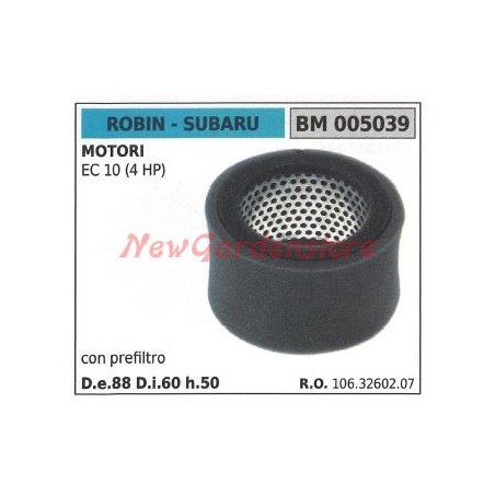 Filtro aria con prefiltro ROBIN per motore decespugliatore EC 10 (4 HP) 005039 | NewgardenParts.com