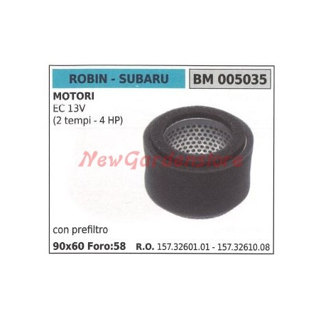 Filtro aria con prefiltro ROBIN per motore rasaerba EC 13V 005035 | NewgardenParts.com