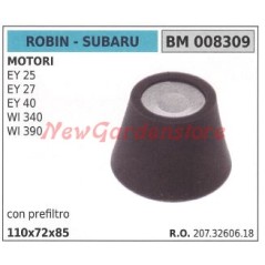 Filtro de aire con prefiltro ROBIN para motor de cortacésped EY 25 27 40 WI 340 008309