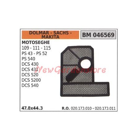 Filtro aria DOLMAR per motosega 109 111 115 PS 43 52 046569 | NewgardenParts.com