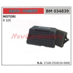 Filtro aria e supporto motore RATO montato su motozappa R 100 R100 034839 | NewgardenParts.com