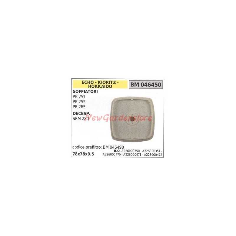 Filtro de aire soplador ECHO PB 251 255 Desbrozadora SRM 280 046450