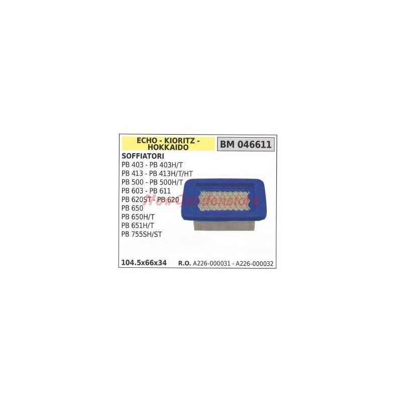 ECHO blower air filter PB 403 403H/T 413 413H/T/HT 046611