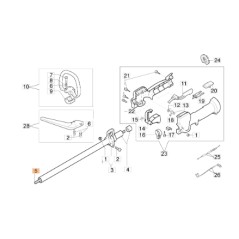 Albero trasmissione decespugliatore modelli 740S 740T ORIGINALE EMAK 4098116R 10 DENTI 8 MM
