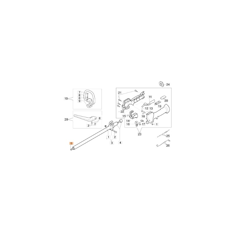 Albero trasmissione decespugliatore modelli 740S 740T ORIGINALE EMAK 4098116R